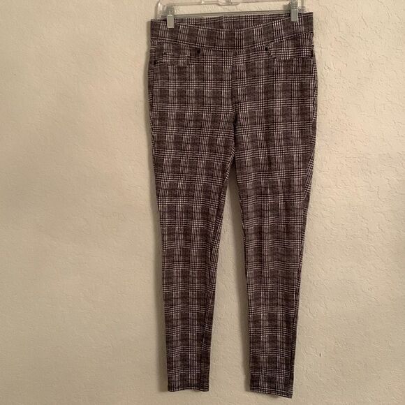 Seven7 Women’s Dandy Plaid Pull On Gray Legging Size M - Picture 1 of 13
